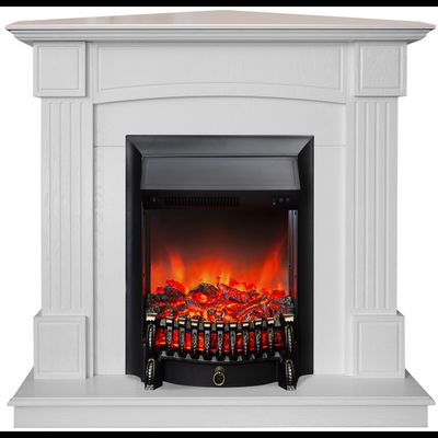 Угловой электрокамин Andrea WT с очагом Fobos