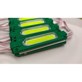 Светодиодный модуль COB LED2W корот, DC12v IP65, 65х18 мм (зеленый)