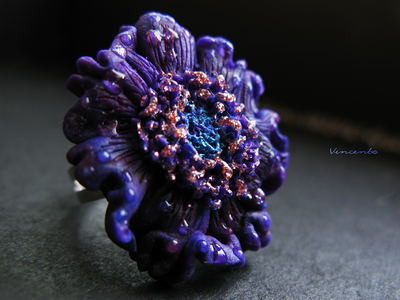 Пыльца Фей. Волшебное украшение - цветок из полимерной глины