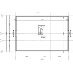 Одноэтажный каркасный дом с жилым чердаком с двумя спальнями 45м² (SK76)