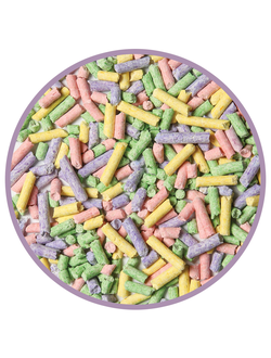 ECO-Premium "Тутти-Фрутти" Комкующийся древесный наполнитель на развес, 1 кг (2,5 л)