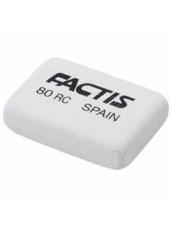 Ластик FACTIS 80 RC (Испания), 28х20х7 мм, белый, прямоугольный, CNF80RC