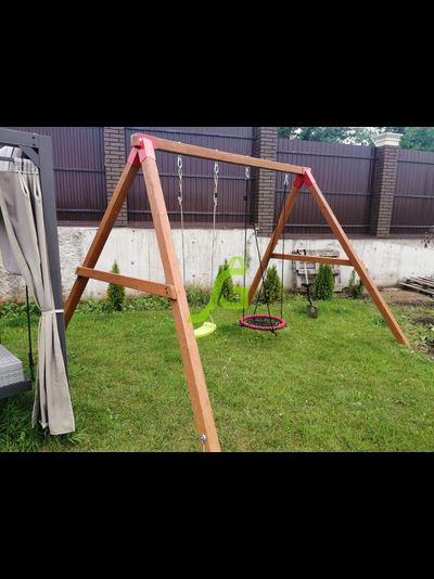 Качельный модуль "Гнездо-паутинка + одиночные"