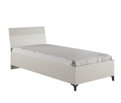 Ника Кровать 900 с осн. дсп (мдф бежевый мат-05 / лдсп кашемир) (с настилом)