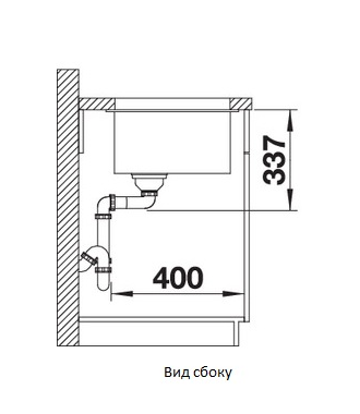 Мойка Blanco SUBLINE 800-U с отв.арм. InFino