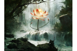 Лотос и водопад. Фентези-иллюстрации с цветами.
Цифровой арт by Jason Chan