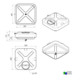 Бак для душа «Rostok» 200л
