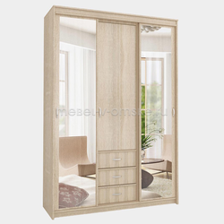ШМ379 Шкаф-купе Карина 1,5 с зеркалами. Размер: 1500х2200х540.