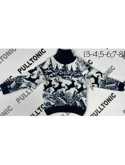 Детский свитер Олени в лесу 03