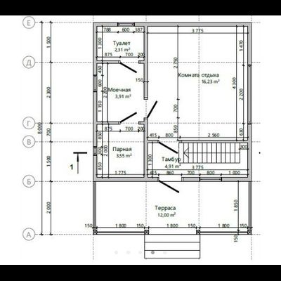 Двухэтажный каркасный дом 60м² (SK72)