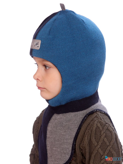Шапка-шлем  21101-03, цвет темно-синий,синий р. 48-50