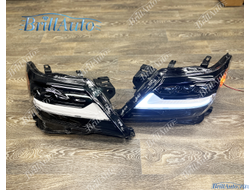 Фары Lexus LX 570 12-15 стиль LX600 бегающие