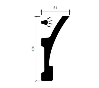 Карниз 1.50.621 - 120*51*2000мм