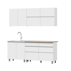 Кухонный гарнитур Симпл 2м Белый/Дуб сонома