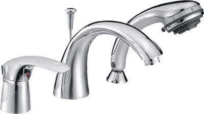 смеситель врезной на ванну 3-х позицион. D190401