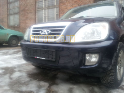 Защита радиатора Chery Tiggo (Tagaz Tingo) 2006-2012 black