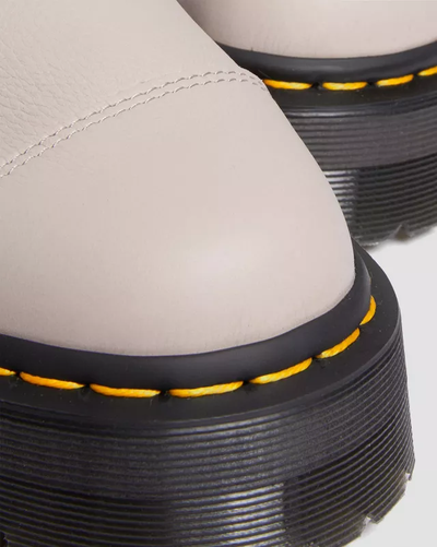 Dr Martens Bethan Pisa Leather Platform Mary Jane Vintage Taupe Pisa