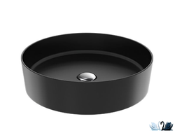 Раковина Creavit Loop Black Mat LP145 диаметром 45 см, черная, купить в магазине Marysя Краснодар