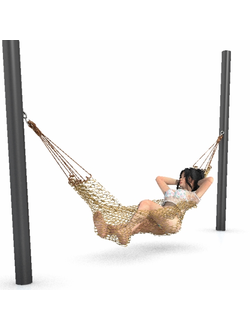 пляж Девушка в гамаке garota