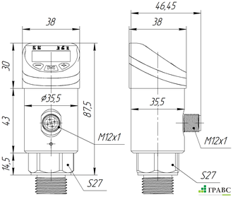 Датчик давления ТЕКО PTK1DU-G-K060-05-G12M-1S1A