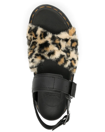 БОСОНОЖКИ DR. MARTENS САНДАЛИИ С ЛЕОПАРДОВЫМ ПРИНТОМ