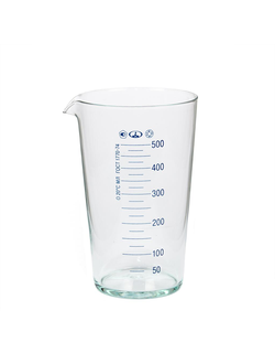 Мензурка (мерный стакан) 500 мл (ГОСТ 1770-74), стекло