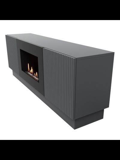 Тумба с биокамином Firelight BFP/P-1400L графит