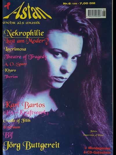 Astan Magazine June 1998 Lacrimosa, Иностранные музыкальные журналы, Intpress, Intpressshop