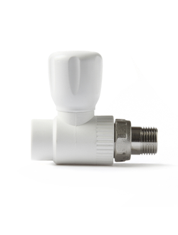 Шаровой кран PP-R для радиатора прямой Pro-Aqua 20пп-1/2 25пп-3/4