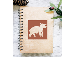 Скетчбук деревянный Капибара, Kapibara-san №15
