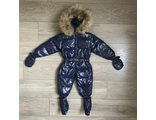 М. 260 Комбинезон Moncler лаковый синий (80)