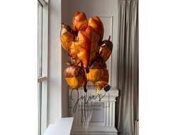 Осенняя связка из 10 фольгированных шаров