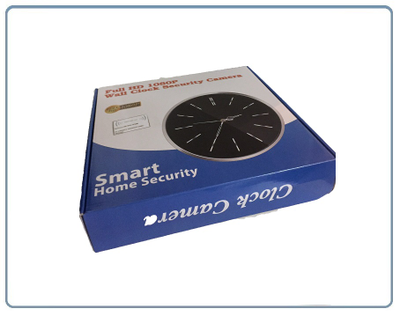 IP видеоняня WiFi/LAN (Настенные часы  чёрные, круглые) с аккумулятором и с DVR, Full HD 2 Mp (HDSmartIPC)