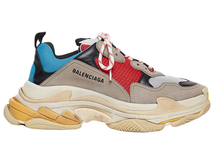 BBalenciaga Triple S Grey Red Blue