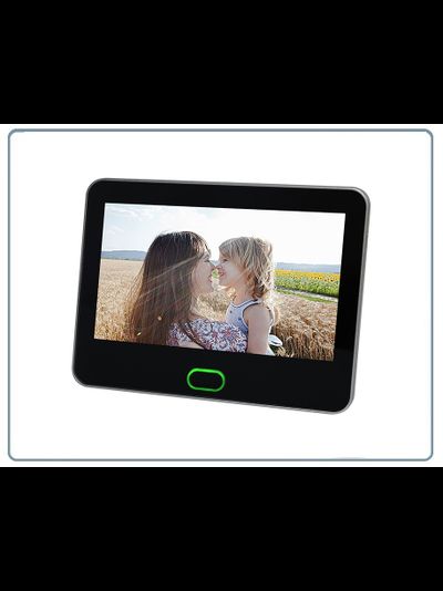 Автономный беспроводной надверный комплект (монитор 7" + панель вызова) с шлюзом LAN с DVR + модуль управления электронным замком, HD (Acebell)