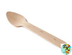 Эко - ложка одноразовая, деревянная, 10,7 см