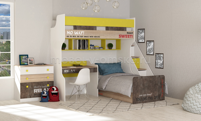 Кровать 2-х ярусная Принт