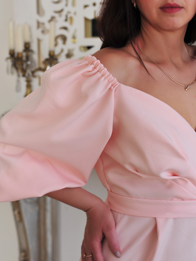 Платье Арт: 678-0523 Пудра (р.42-48)