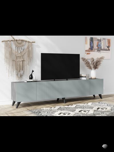 Сканди тумба под ТВ Серый Шифер/Грин Грей Софт