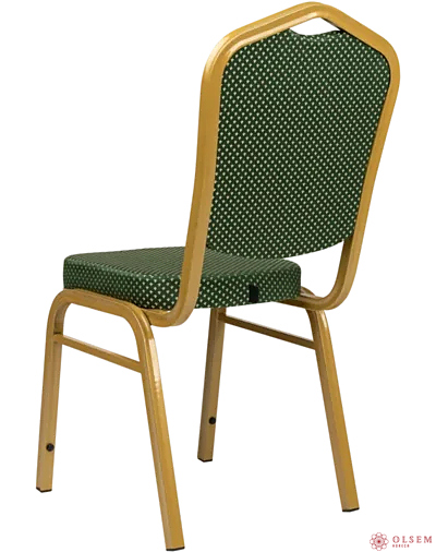 Стул банкетный Аякс 25 мм золото, корона зеленая