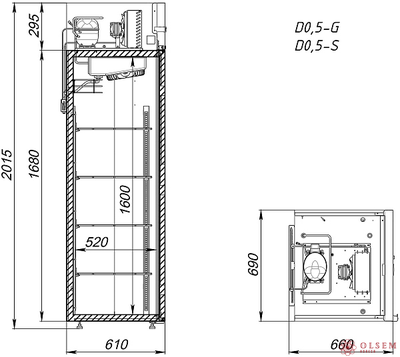 Шкаф холодильный ARKTO D0.5-SL (R290)
