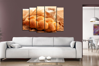 Модульная картина "Свежий хлеб"