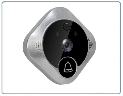 Автономный беспроводной надверный комплект (монитор 7" + панель вызова) с шлюзом LAN с DVR + модуль управления электронным замком, HD (Acebell)