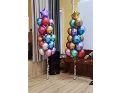 Фонтан из шаров на выпускной