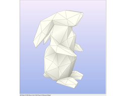 Модель для бумажного моделирования "Заяц на задних лапах"