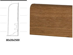 Плинтус шпонированный 80х20