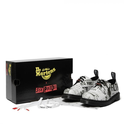 Полуботинки Dr Martens 1461 SEX PISTOLS черно-белые