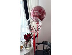 Два шара Be my Valentine