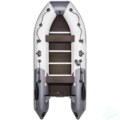 Лодка ПВХ Мастер Лодок Ривьера Компакт 3600СК &quot;Комби&quot; Св.Серый / Графит