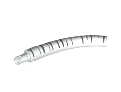 Dinosaur Tail / Neck Middle Section with Pin with Dark Bluish Gray Stripes Pattern Aspen Tree, White (40378pb01 / 6274726)